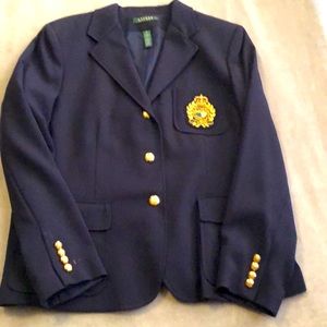 Classic navy with golden buttons women’s blazer